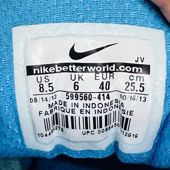 Nike Shoes Womens 8.5 Dual Fusion Lite 599560-414 Teal Blue Running Lace Up - Picture 11 of 11